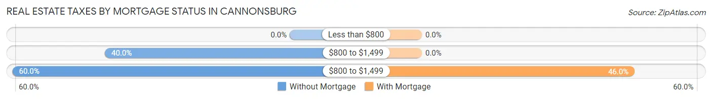 Real Estate Taxes by Mortgage Status in Cannonsburg