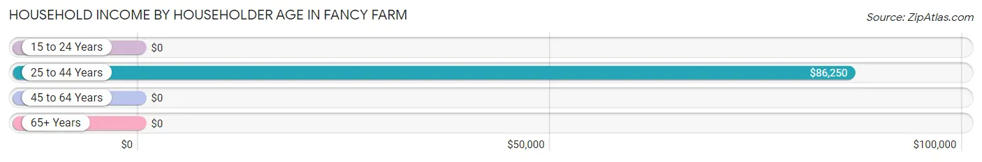 Household Income by Householder Age in Fancy Farm