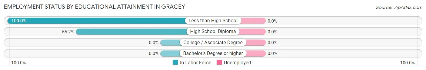 Employment Status by Educational Attainment in Gracey