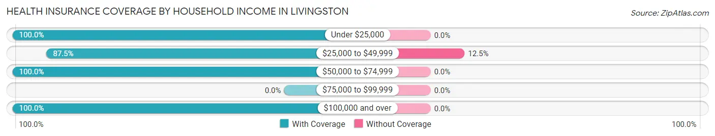 Health Insurance Coverage by Household Income in Livingston