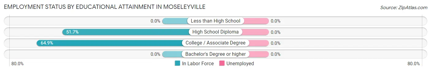 Employment Status by Educational Attainment in Moseleyville