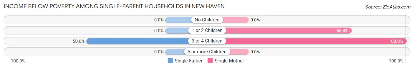 Income Below Poverty Among Single-Parent Households in New Haven