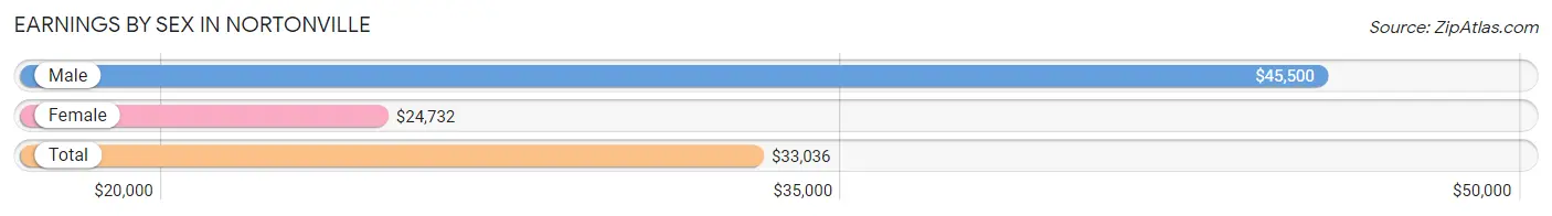 Earnings by Sex in Nortonville