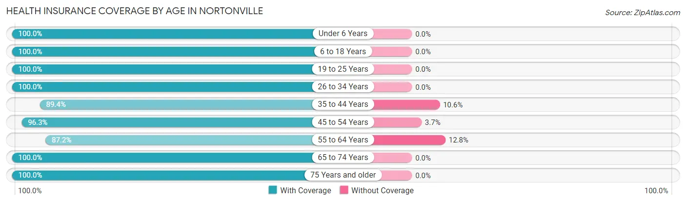 Health Insurance Coverage by Age in Nortonville