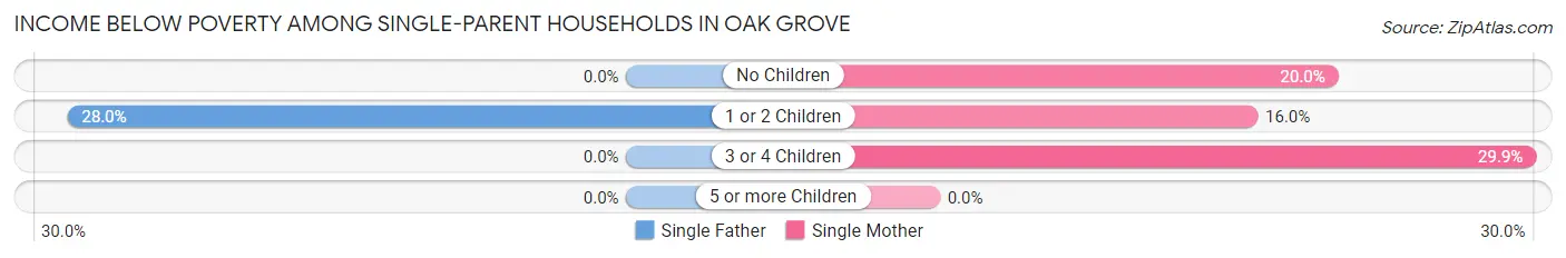 Income Below Poverty Among Single-Parent Households in Oak Grove