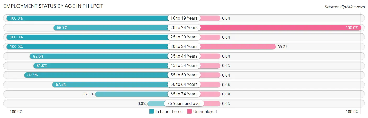 Employment Status by Age in Philpot