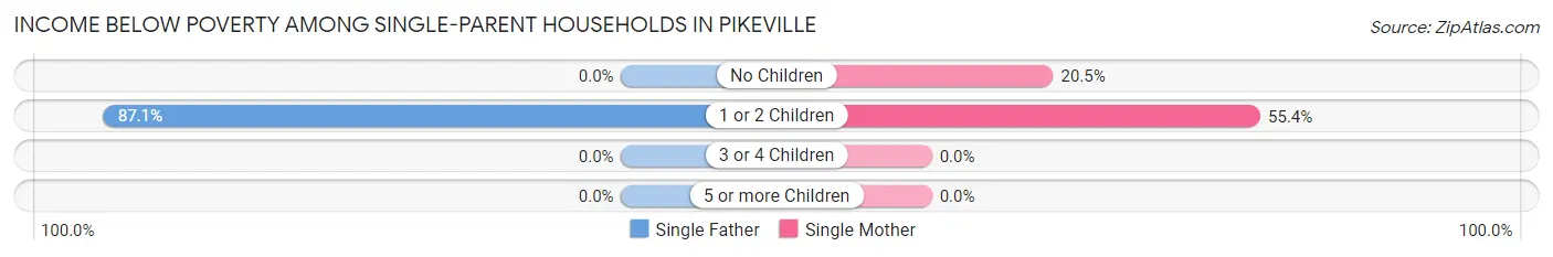 Income Below Poverty Among Single-Parent Households in Pikeville