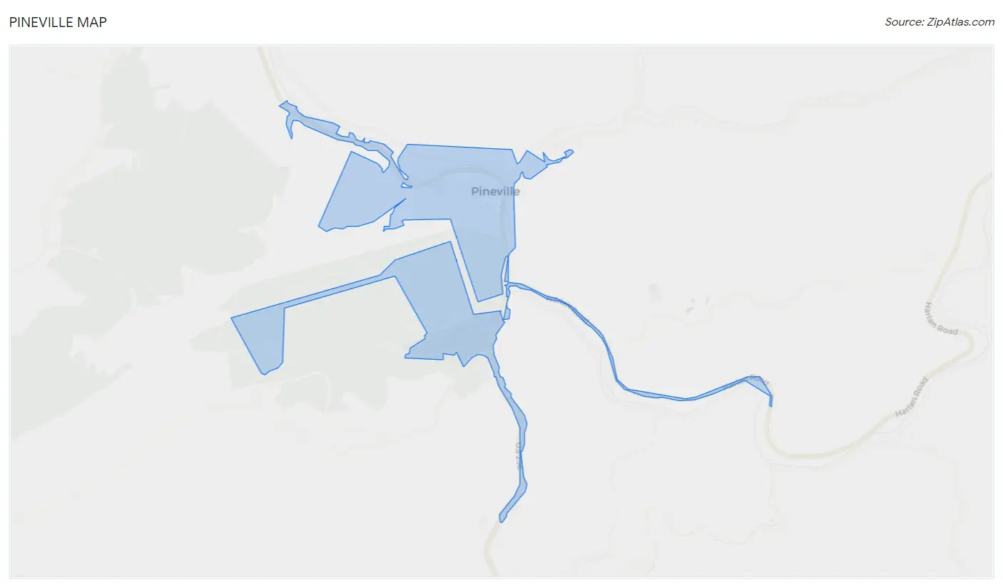 Pineville Map