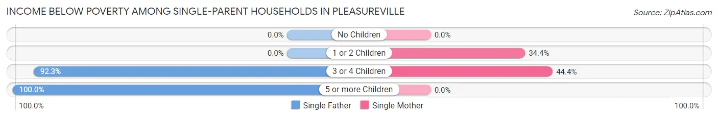 Income Below Poverty Among Single-Parent Households in Pleasureville