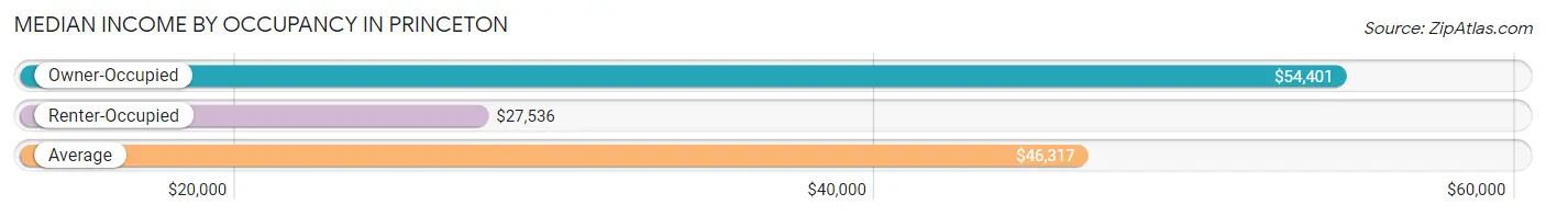 Median Income by Occupancy in Princeton