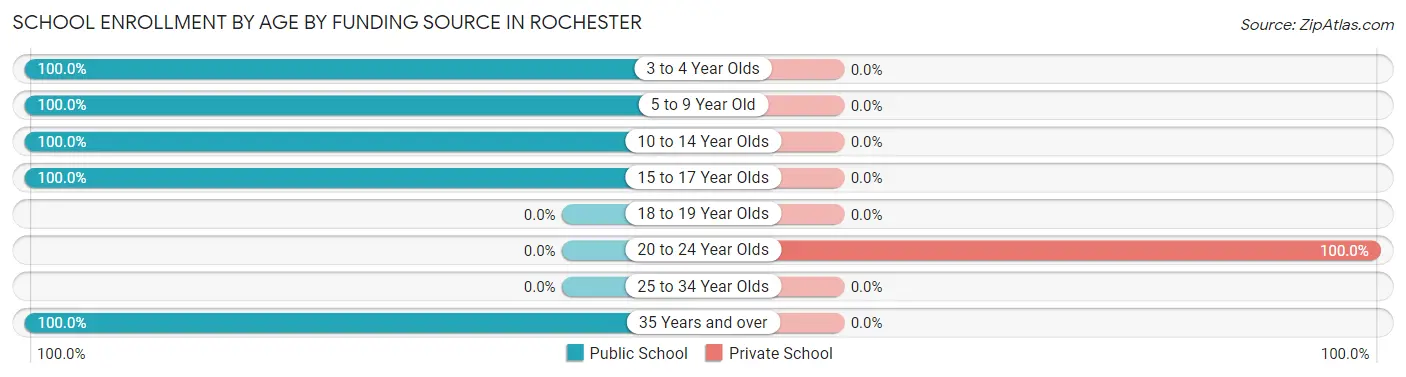 School Enrollment by Age by Funding Source in Rochester