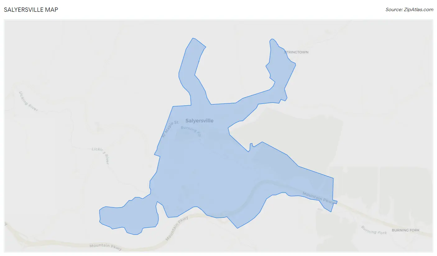Salyersville Map