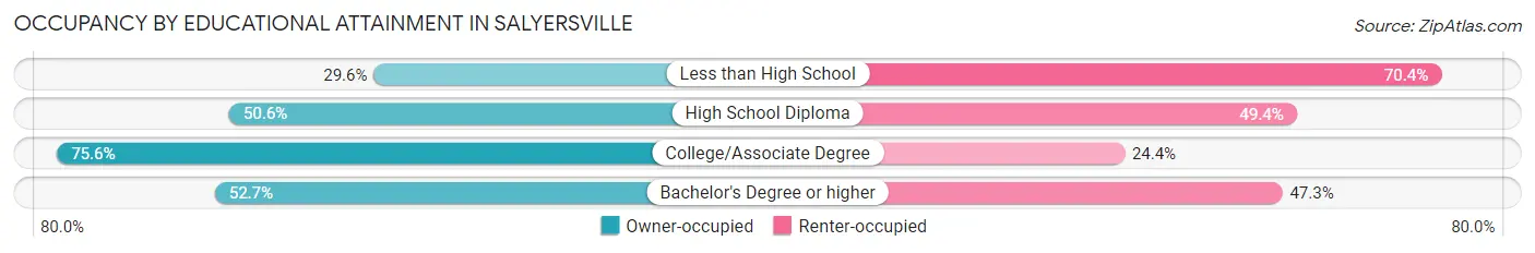Occupancy by Educational Attainment in Salyersville