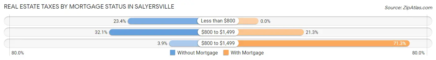 Real Estate Taxes by Mortgage Status in Salyersville