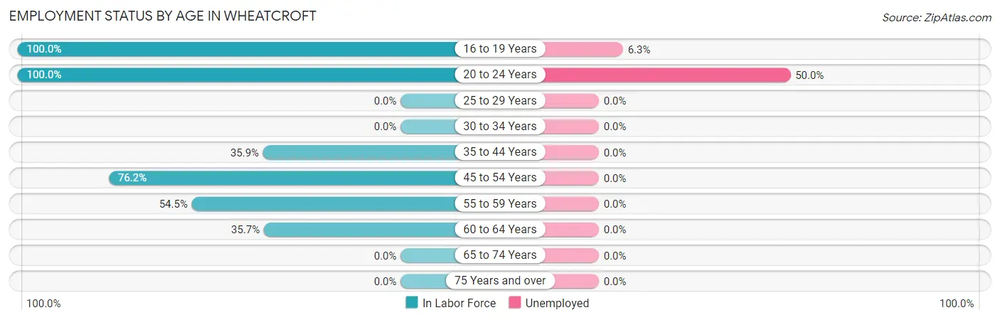 Employment Status by Age in Wheatcroft