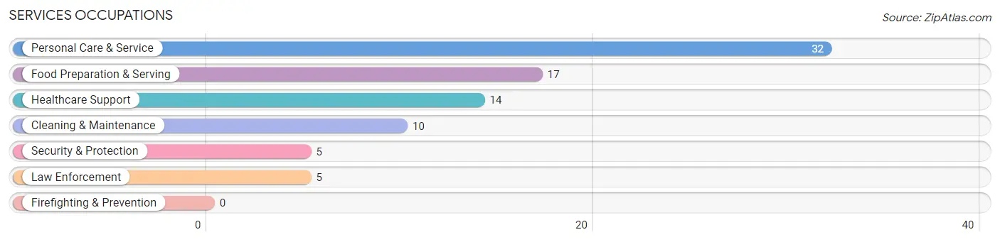 Services Occupations in Windy Hills