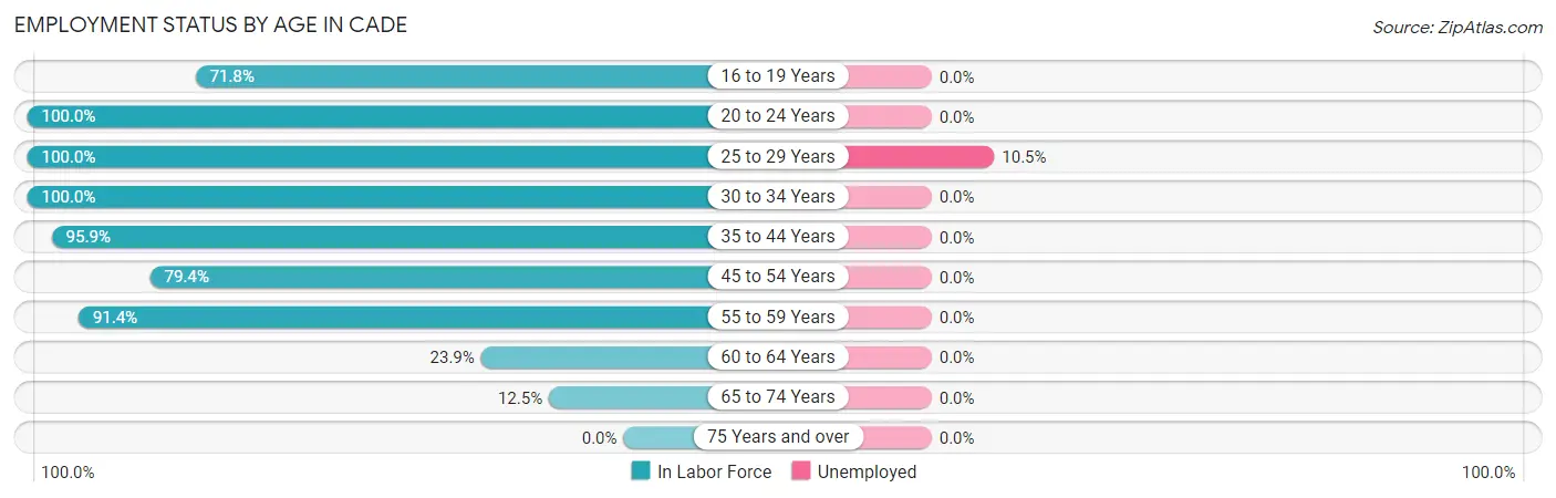 Employment Status by Age in Cade