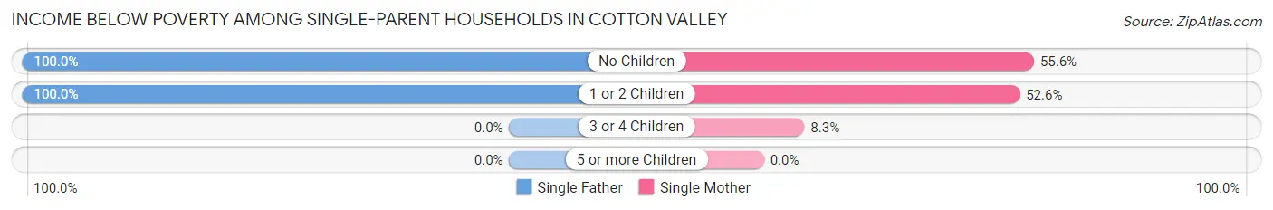 Income Below Poverty Among Single-Parent Households in Cotton Valley