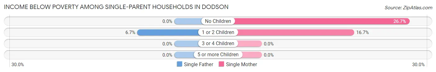 Income Below Poverty Among Single-Parent Households in Dodson