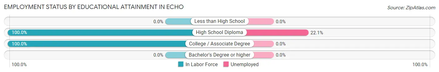 Employment Status by Educational Attainment in Echo