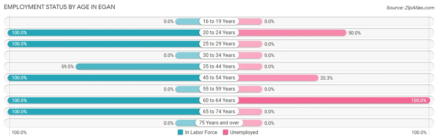 Employment Status by Age in Egan