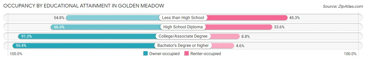 Occupancy by Educational Attainment in Golden Meadow