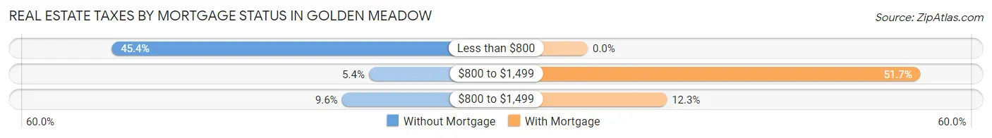 Real Estate Taxes by Mortgage Status in Golden Meadow