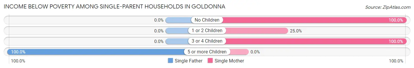 Income Below Poverty Among Single-Parent Households in Goldonna