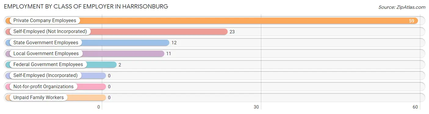 Employment by Class of Employer in Harrisonburg