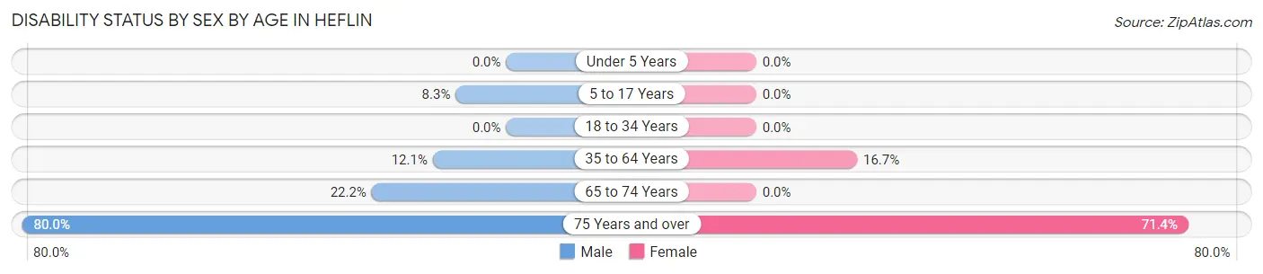 Disability Status by Sex by Age in Heflin
