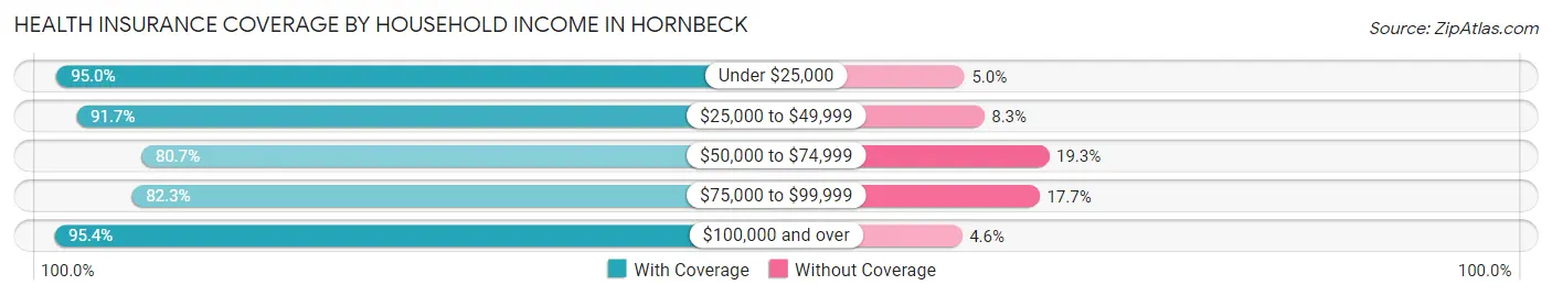 Health Insurance Coverage by Household Income in Hornbeck