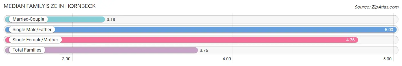 Median Family Size in Hornbeck