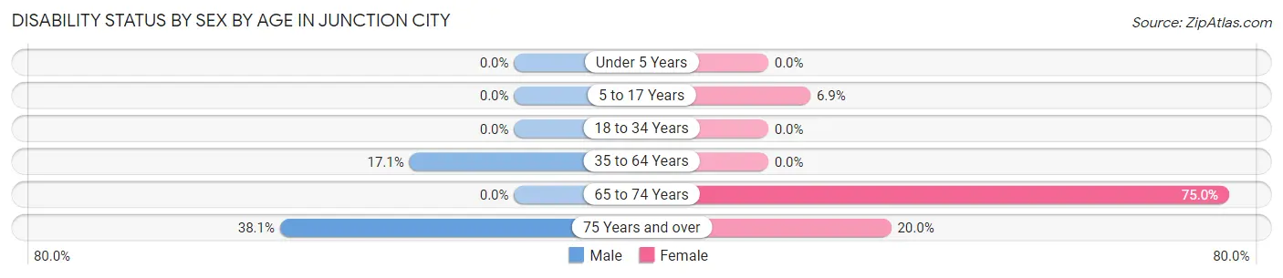 Disability Status by Sex by Age in Junction City