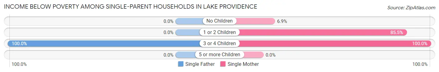 Income Below Poverty Among Single-Parent Households in Lake Providence