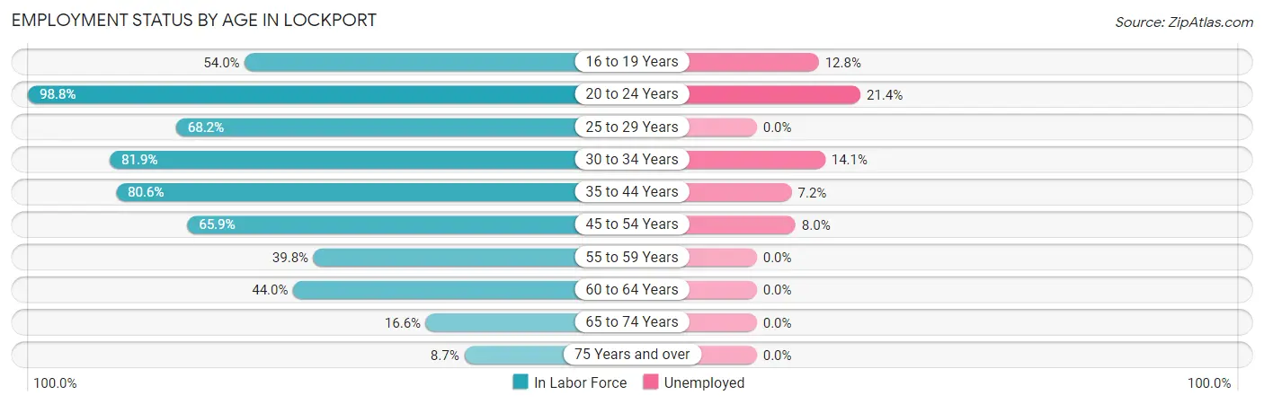 Employment Status by Age in Lockport