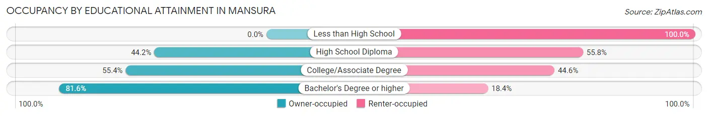 Occupancy by Educational Attainment in Mansura