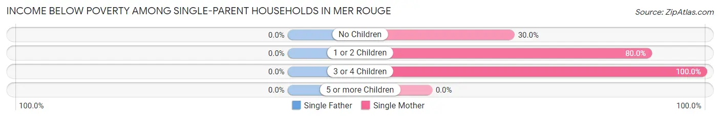 Income Below Poverty Among Single-Parent Households in Mer Rouge