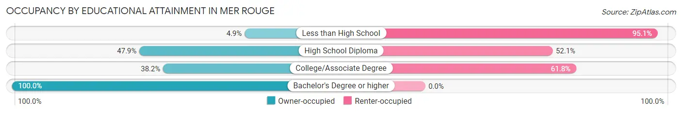 Occupancy by Educational Attainment in Mer Rouge