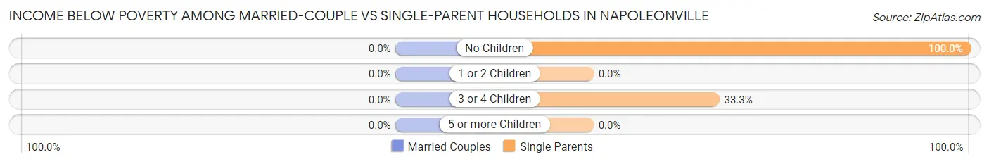Income Below Poverty Among Married-Couple vs Single-Parent Households in Napoleonville