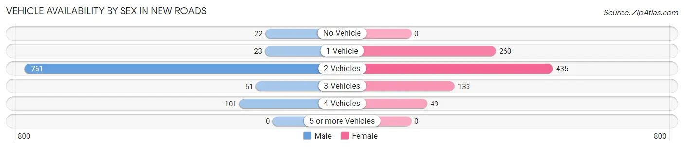 Vehicle Availability by Sex in New Roads