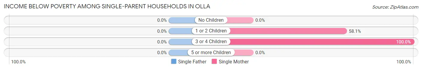 Income Below Poverty Among Single-Parent Households in Olla