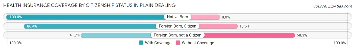 Health Insurance Coverage by Citizenship Status in Plain Dealing