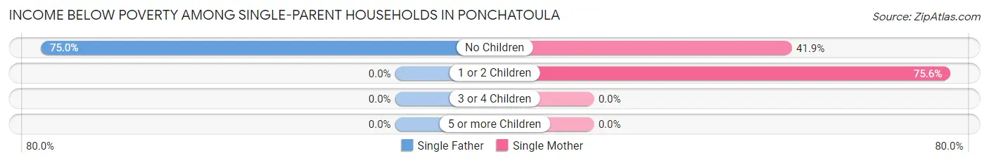Income Below Poverty Among Single-Parent Households in Ponchatoula