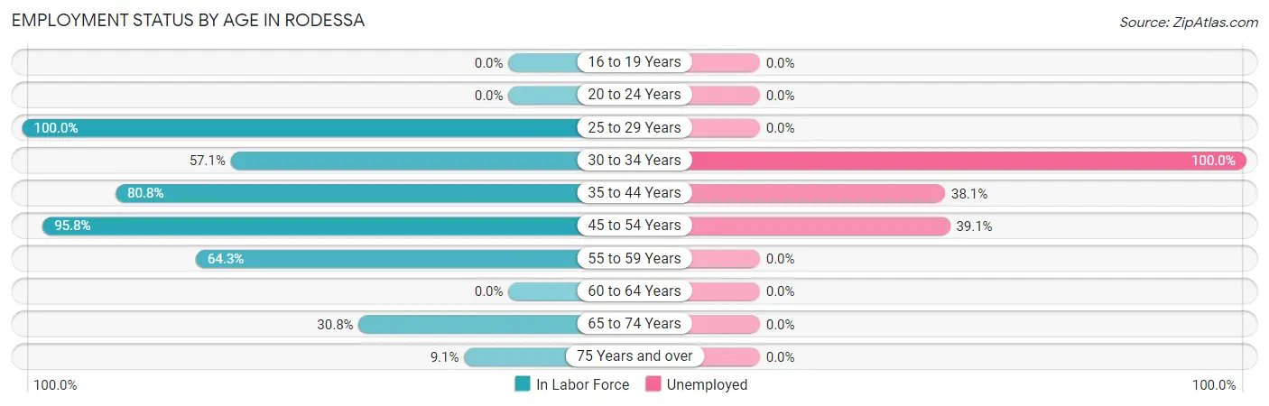 Employment Status by Age in Rodessa