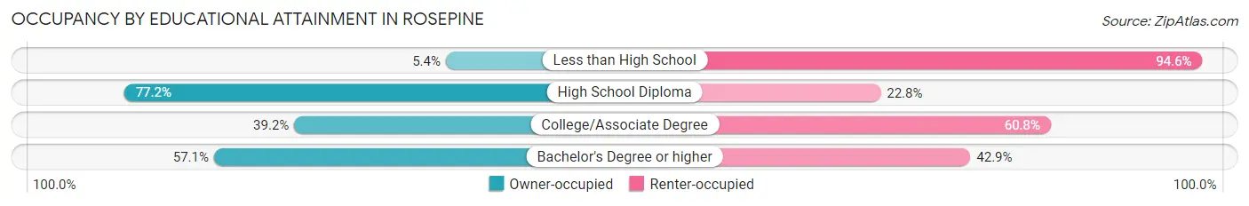 Occupancy by Educational Attainment in Rosepine