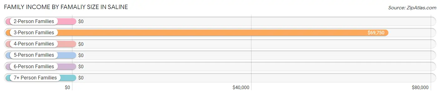 Family Income by Famaliy Size in Saline