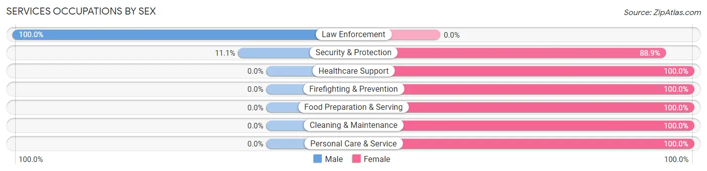 Services Occupations by Sex in Simmesport
