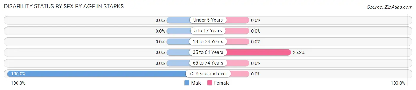 Disability Status by Sex by Age in Starks