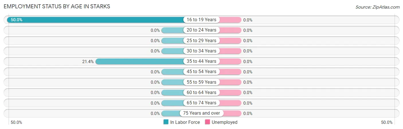 Employment Status by Age in Starks