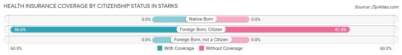 Health Insurance Coverage by Citizenship Status in Starks
